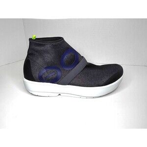 OOFOS OOMG Fibre High Shoes W7.5 Slate Blue Recovery Sneakers Comfort Soft